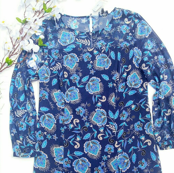 The Limited Dresses & Skirts - Limited floaty blue flowered dress sz 14 NWT